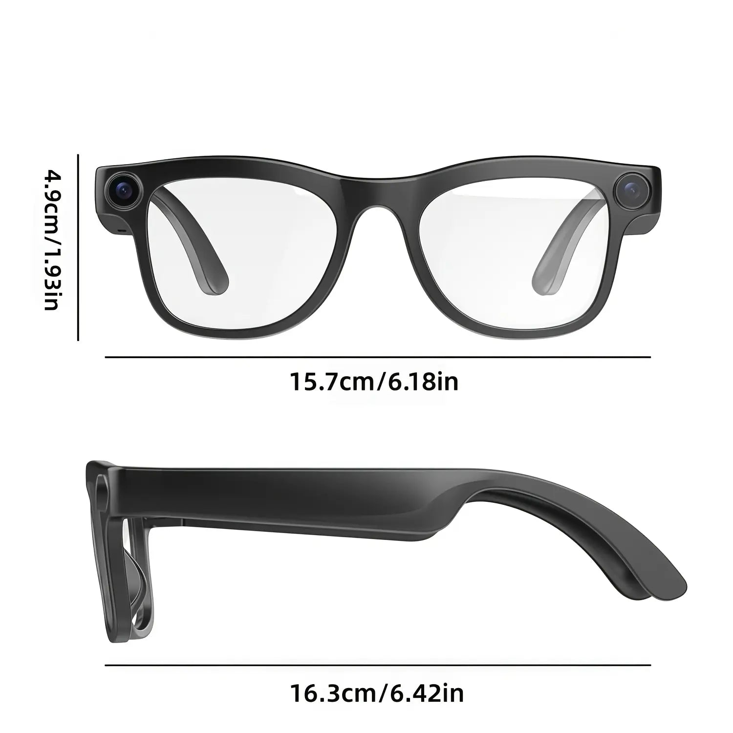 Lumenex AI Smart Glasses (Recording Glasses) - HD Camera, Hands-Free POV Video Recording, Open-Ear Bluetooth Audio, Real-Time Voice Translation, Smart Assistant Functionality