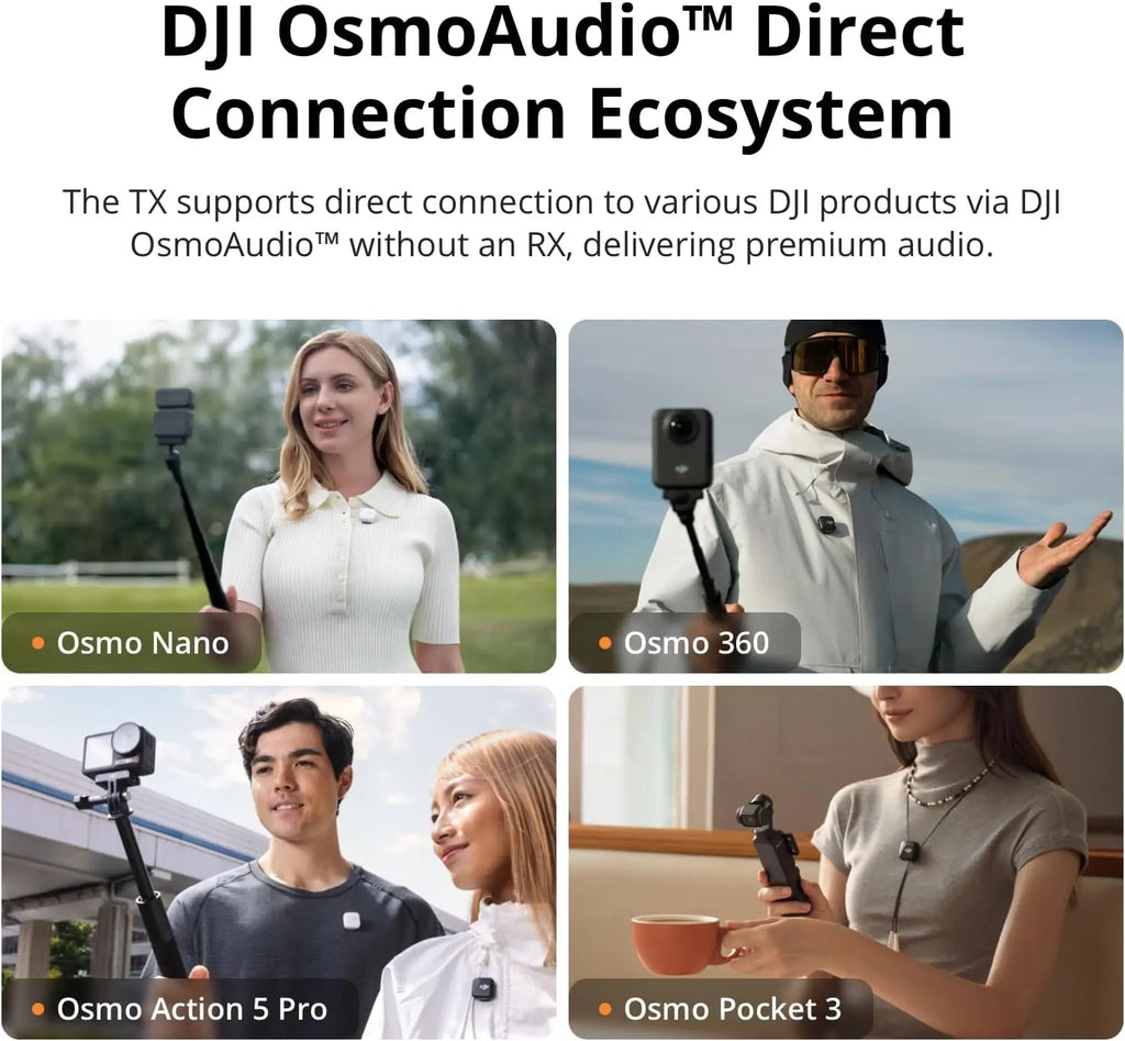 DJI Mic Mini Active Noise Cancelling, Plug-And-Play Ultralight Mic for Camera, Iphone, Android, PC & Tablet, 2-Person Vlog Streaming Team Production