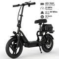 Foldable Electric Scooter with Seat& Trunk 14” Dual Shock, 500-1080W, 30-35 Miles, 22MPH, Comfort Ride E Scooter