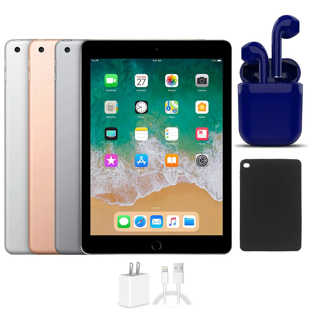 Refurbished Apple Ipad 9.7-Inch, 32GB-128GB, Wi-Fi Only, All Colors, Bundled! (Good Condition)