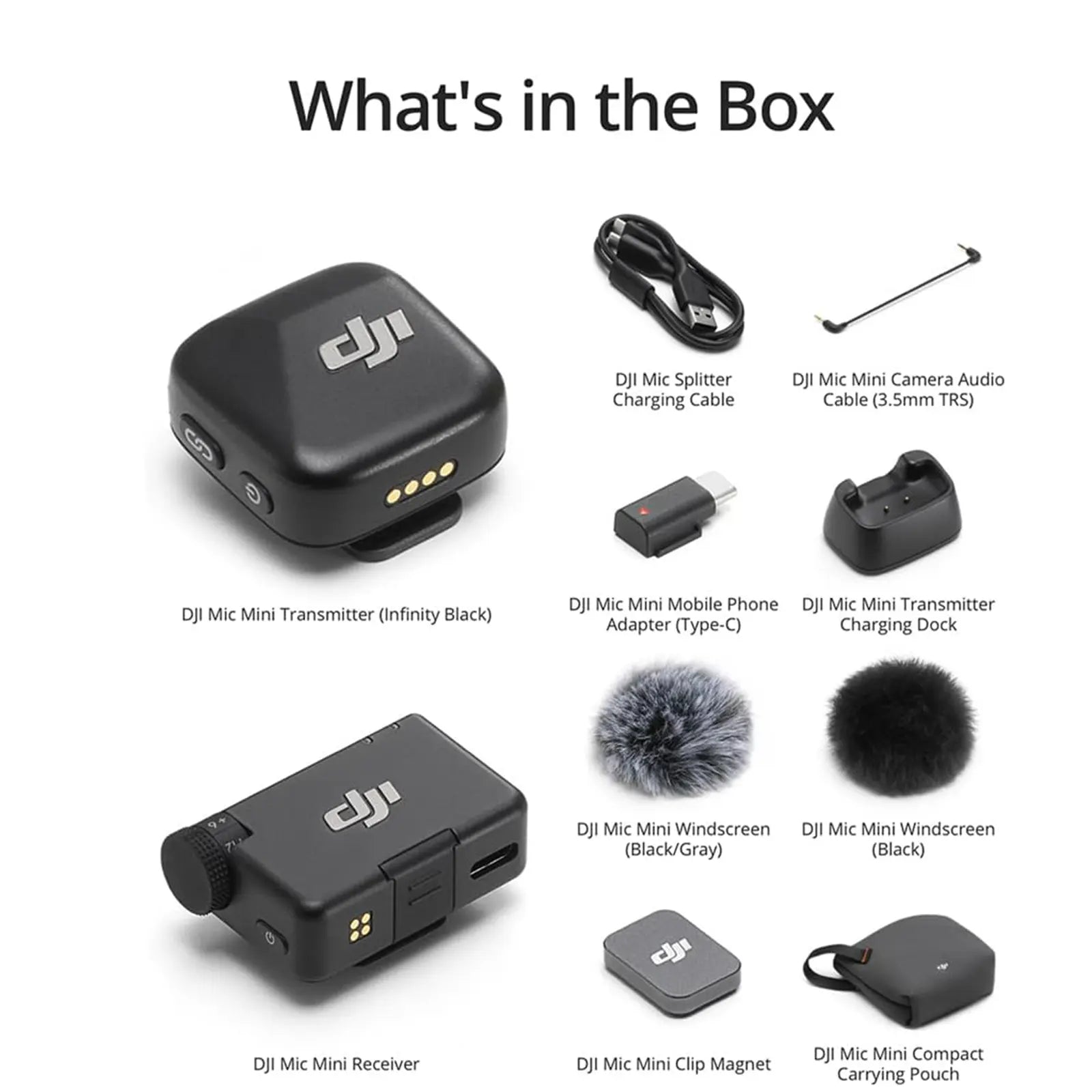 DJI Mic Mini Active Noise Cancelling, Plug-And-Play Ultralight Mic for Camera, Iphone, Android, PC & Tablet, 2-Person Vlog Streaming Team Production