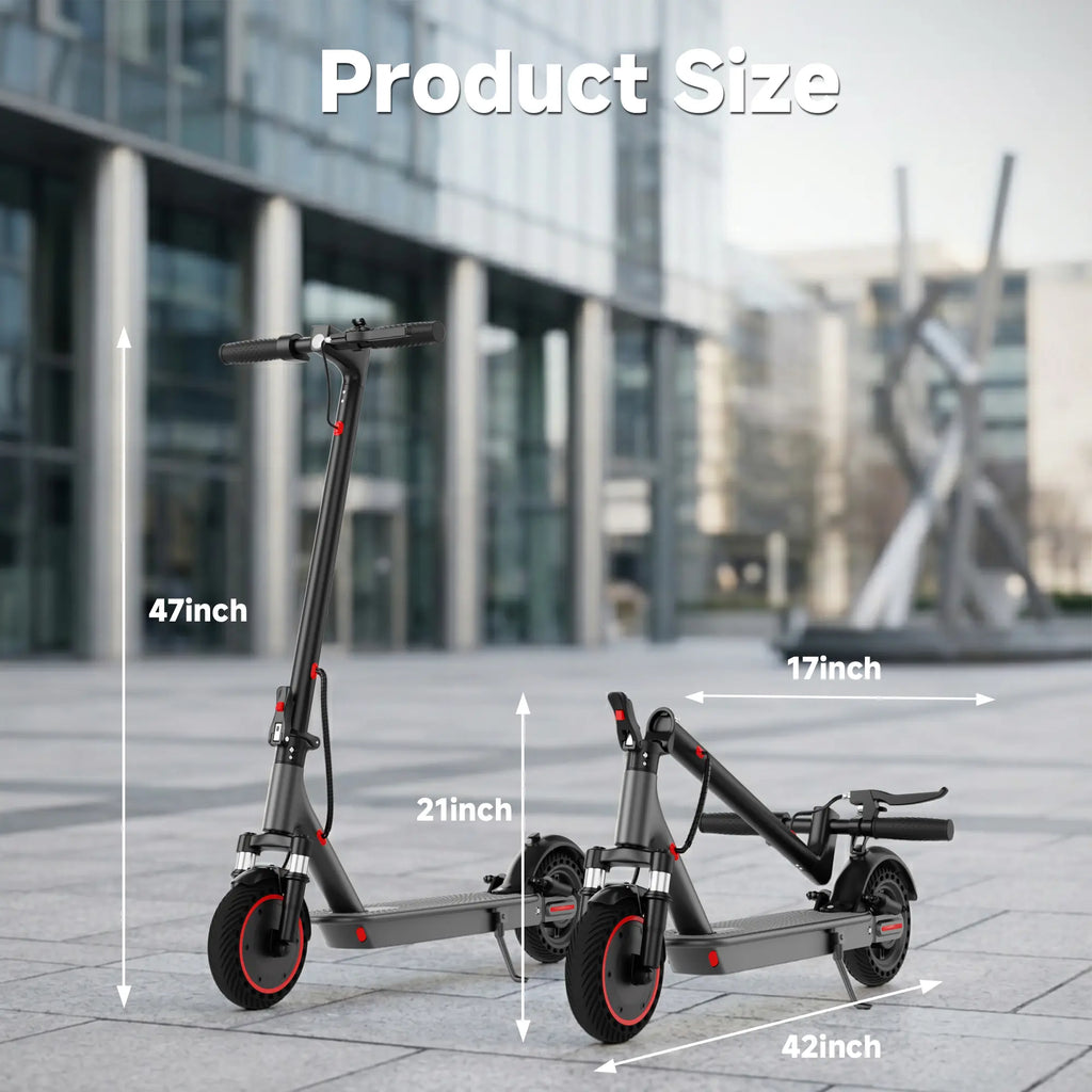 Electric Scooter for Adults, 350-500W Motor, Top Speed of 19-22 MPH, 21-28 Miles, 8.5-10" Tires, Foldable E-Scooter for Adults Equipped with App Control and Dual Braking System, Portable Folding, LED Lights Scooter