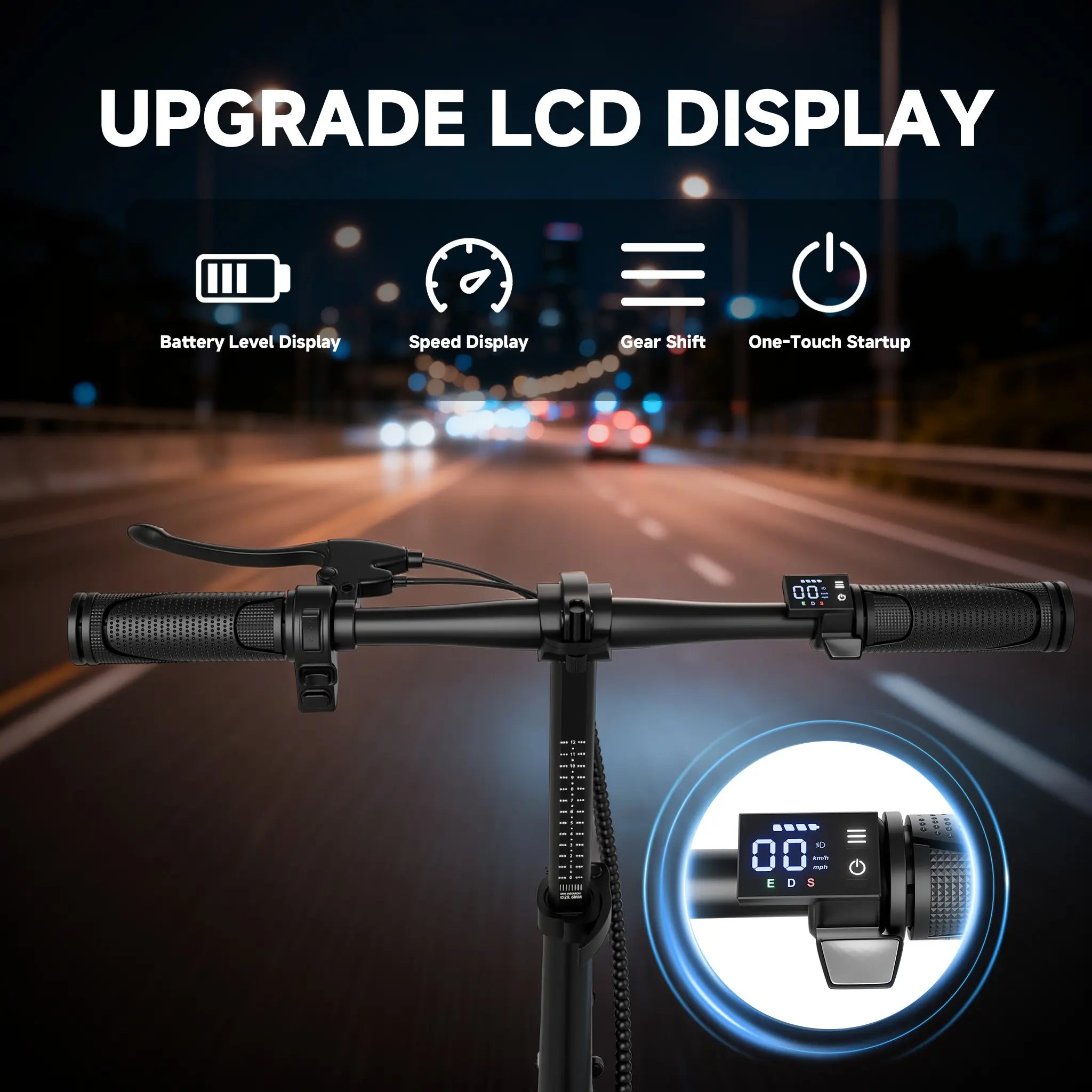 Foldable Electric Scooter with Seat& Trunk 14” Dual Shock, 500-1080W, 30-35 Miles, 22MPH, Comfort Ride E Scooter